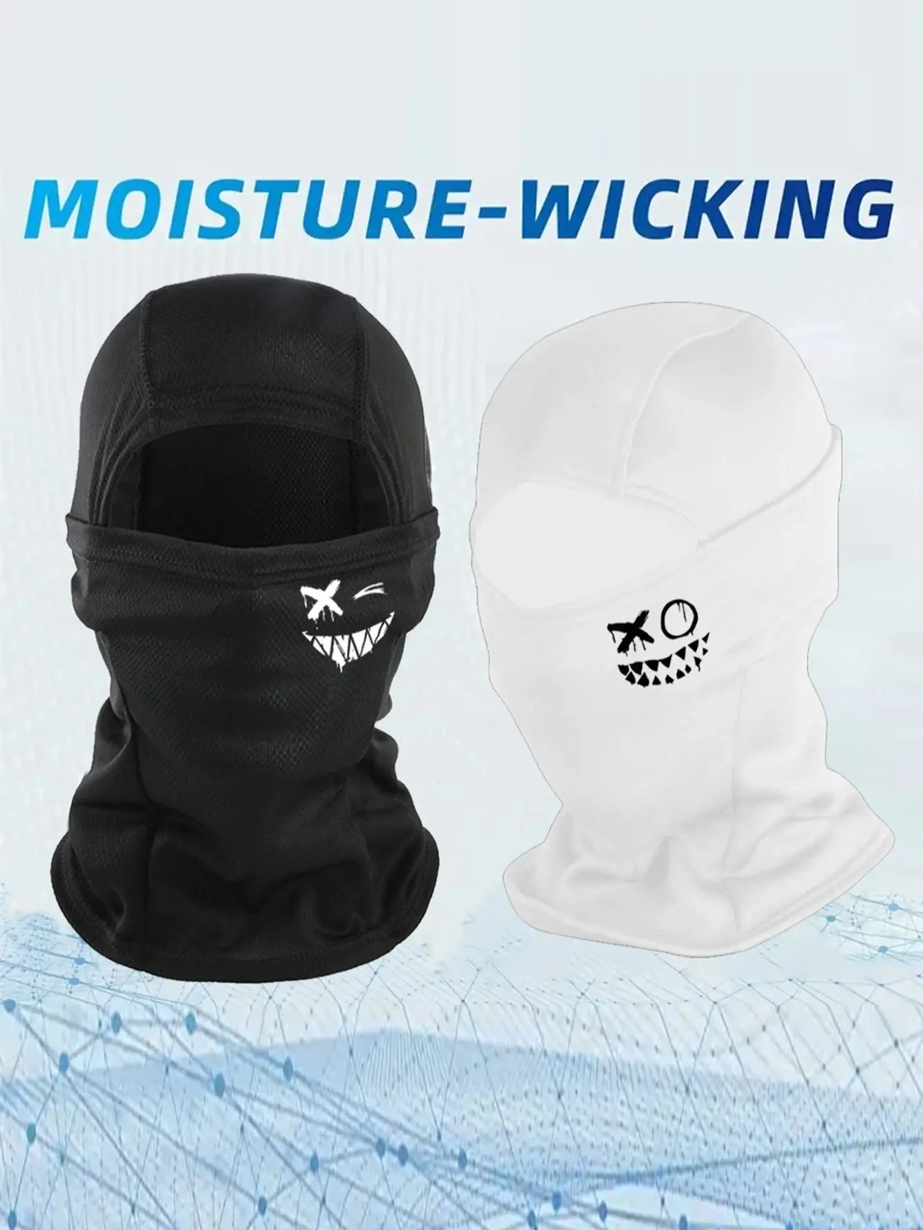 AliExpress 1pc/2pcs Balaclava - Full Face Mask with Breathable Design, Durable Polyester, Ideal for Cycling & Riding, Print Pattern Mask