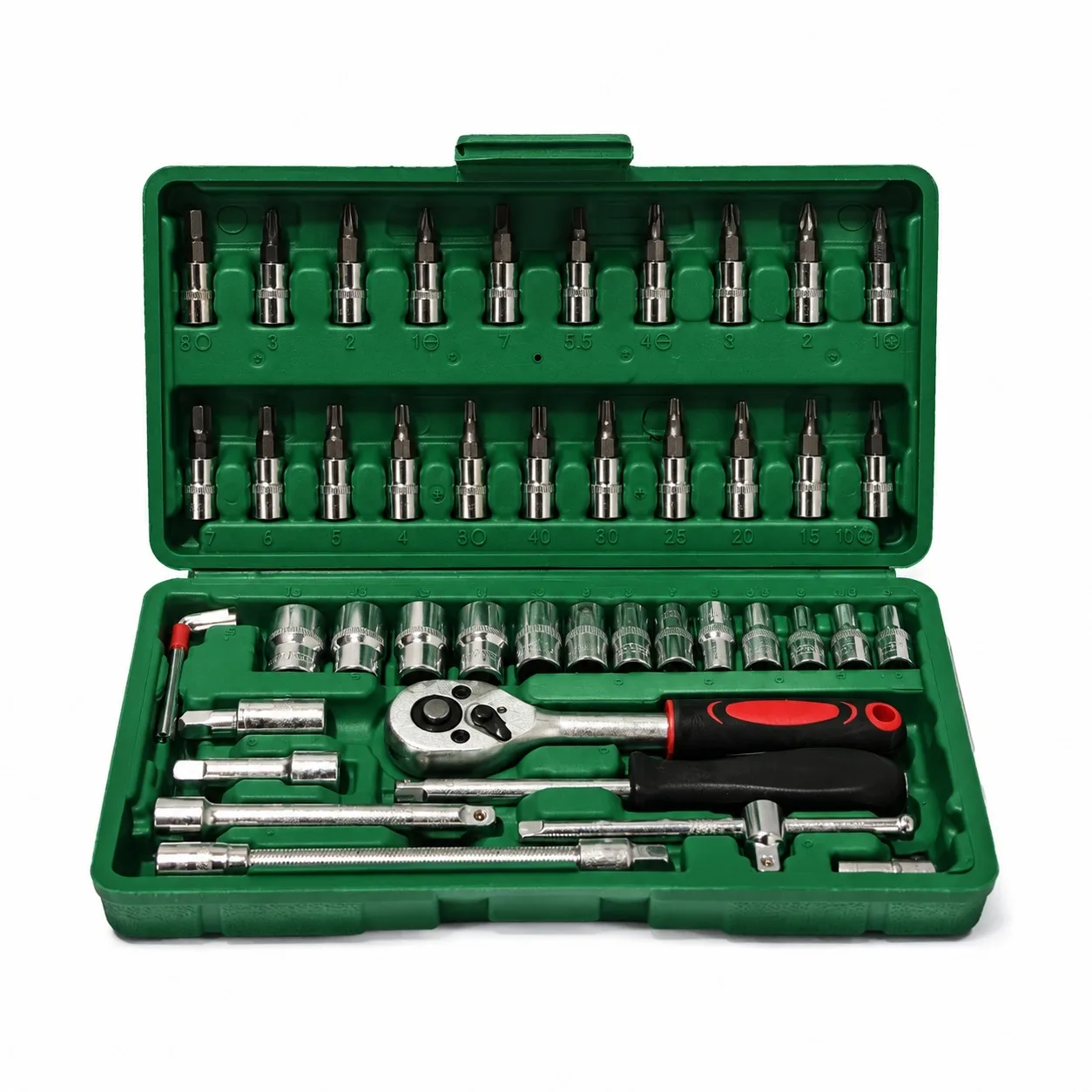 Complete Socket Wrench Tool Kit with Portable Carry Storage Box, All-in-One Household Hand Hardware Combination Tools, Multi-Functional Repair Tool Set for Furniture Assembly, Appliance Fixing, Bicycle & Auto Daily DIY Maintenance