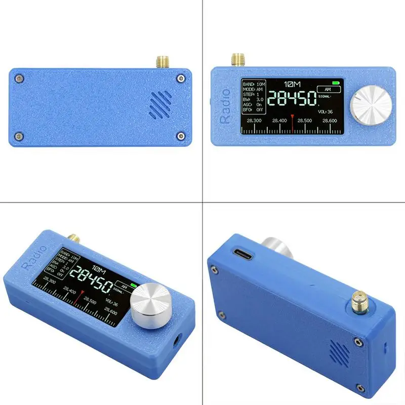 ミニ SI4732 ラジオ小型ラジオフルバンドラジオ受信機アンテナ付き長持ち HD ディスプレイコンパクト 1.9 インチ Ips スクリーン