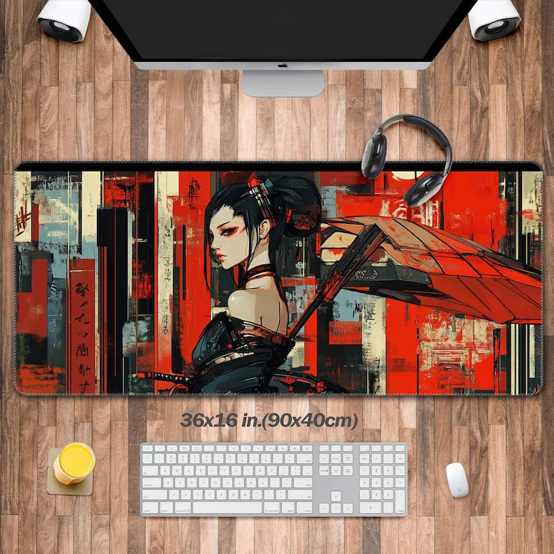 

Коврик для мыши в японском стиле манга, коврик для игрового аниме, нескользящий водонепроницаемый коврик для мыши, подходит для идеального подарка для друзей