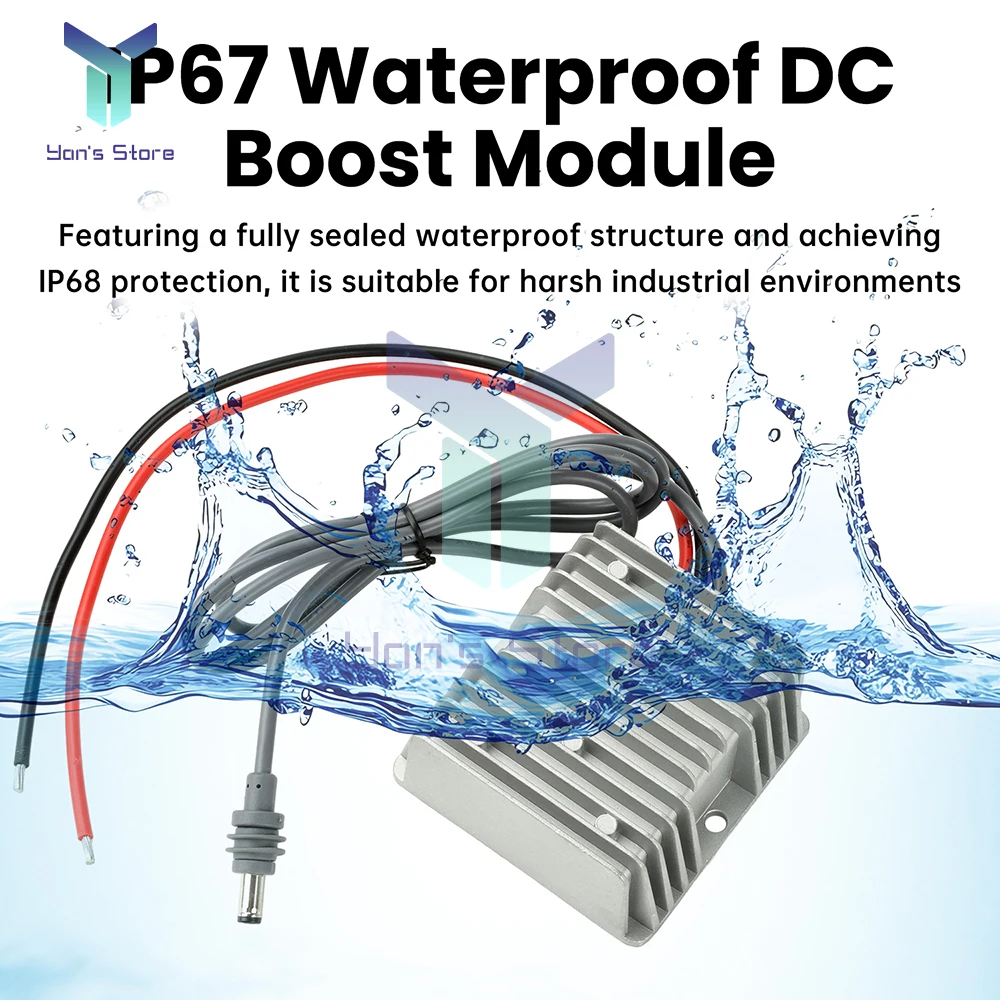 

Повышающий преобразователь постоянного тока от 10 В до 30 В постоянного тока от 12 до 24 В до 57 В, 4,5 А, повышающий модуль IP68, водонепроницаемый высокоэффективный источник питания