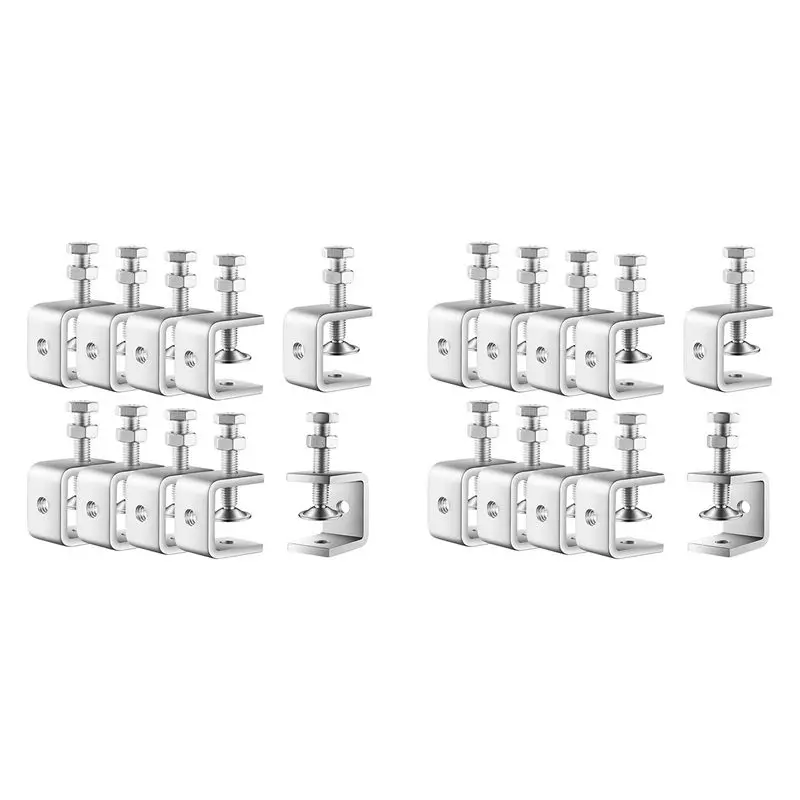 AT05-20X C Clamp Mini Clamp 1 Inch Heavy Duty Metal U Clamps With Stable Wide Jaw Opening For Mounting Metal Woodworking