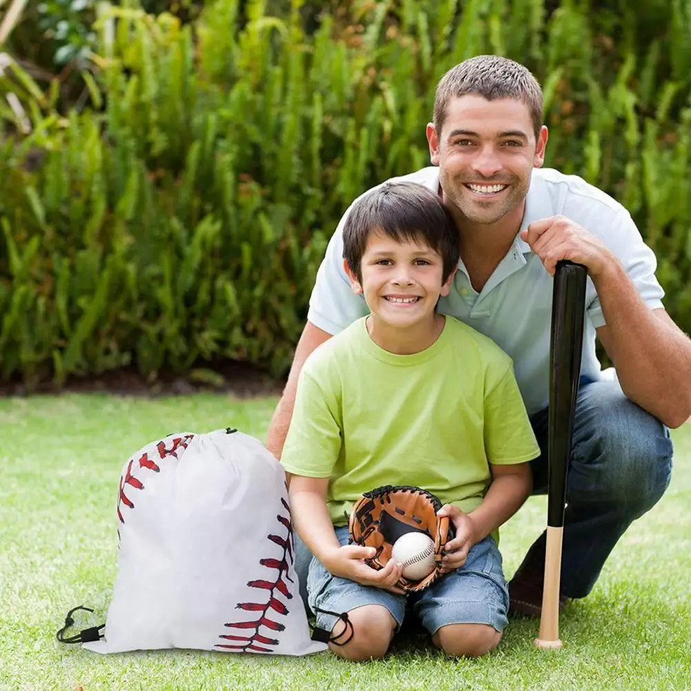 Wear-resistant Softball Bag Durable Waterproof Softball Drawstring Bag with Capacity for Baseball Gear Portable for Athletes