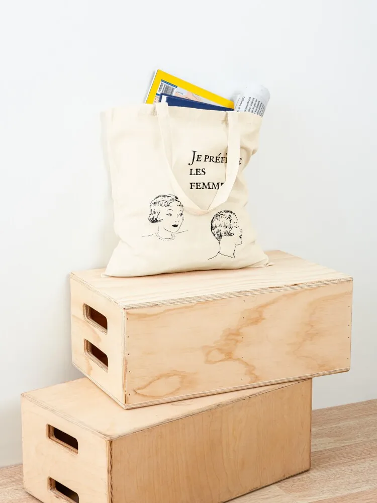 Je préfère les femmes, lesbian, vintage Tote Bag tote bag university Candy bags canvas tote bags bag screen
