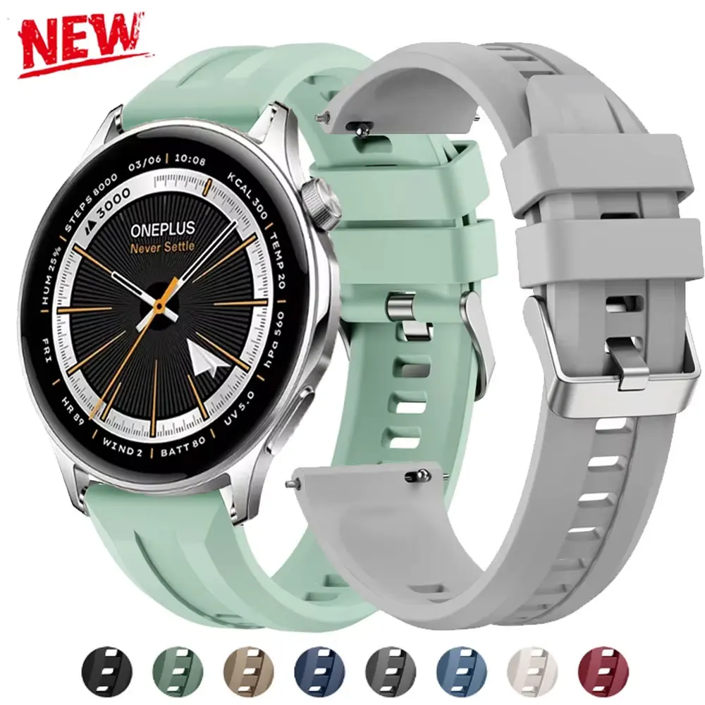 22mm Armbänder für OnePlus Watch Lite/OnePlus Watch 3 46mm Armband Silikonband für Huawei GT6/5/4pro 46mm Xiaomi Watch S5 Correa