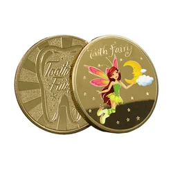 New Colorful Tooth Fairy Coin Gold Plated Lucky Coin for Kids Collectibles Commemorative Metal Gift