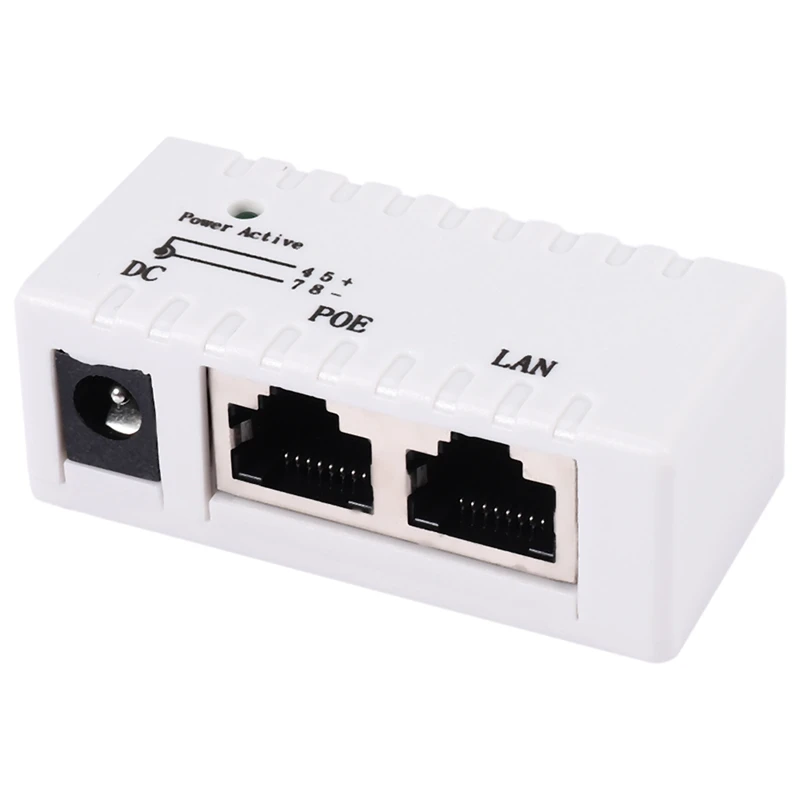 Poe Splitter Poe Injector Rj45 Dc 5.5Mm X 2.1Mm Input Passive Poe Injector Splitter Adapter Connector For Ip Network Camera