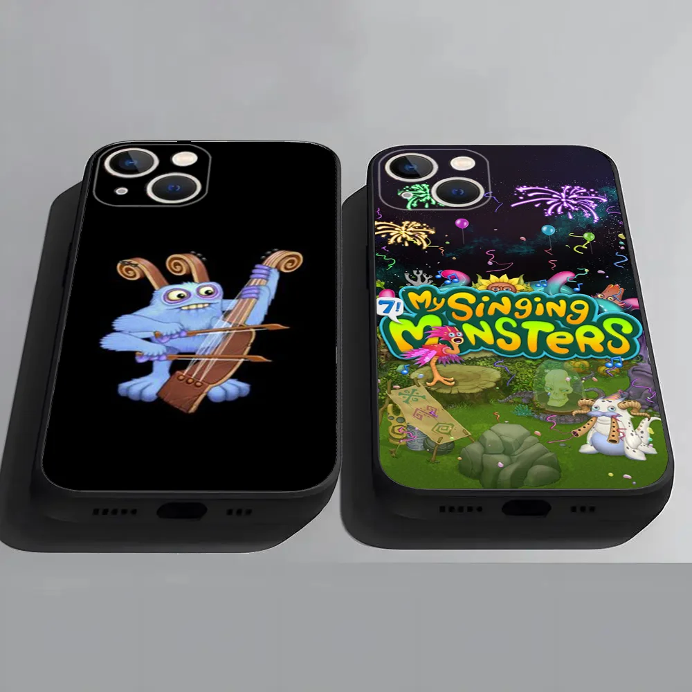 My Singing M-Monsters Phone Case For Apple iPhone 15,14,13,12,11,Pro,X,XS,Max,XR,Plus,Mini Soft Black Cover