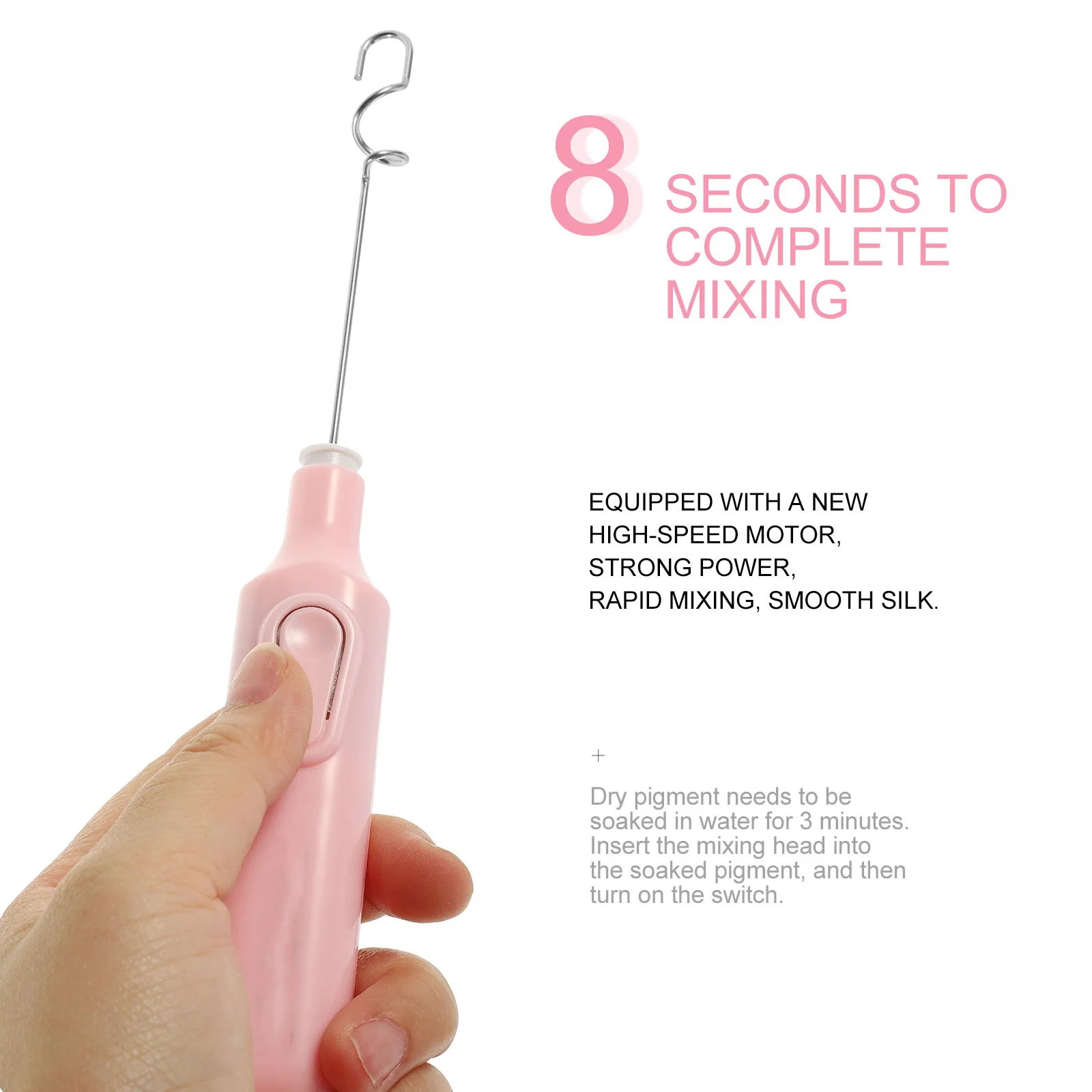 1Set Electric Pigment Agitator Portable Efficient Ink Watercolor Makeup Liquid Stirring Tool Easy Clean Durable Material