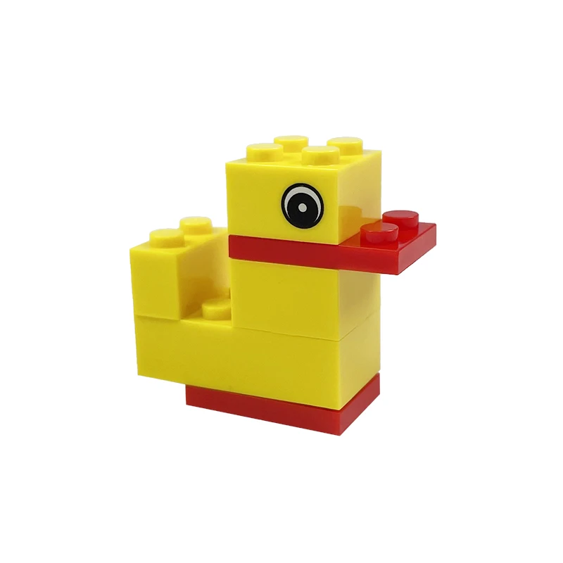 1Pcs Small Animal Yellow Build A Duck Building Blocks Mini Action Figure Toys