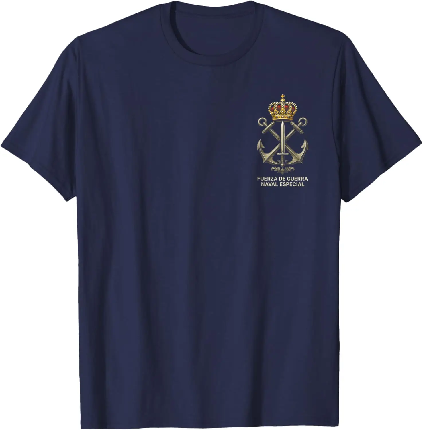 Escudo FGNE Armada Española Ejército Español Fuerza Militar T-Shirt Short Sleeve Casual 100% Cotton Shirt
