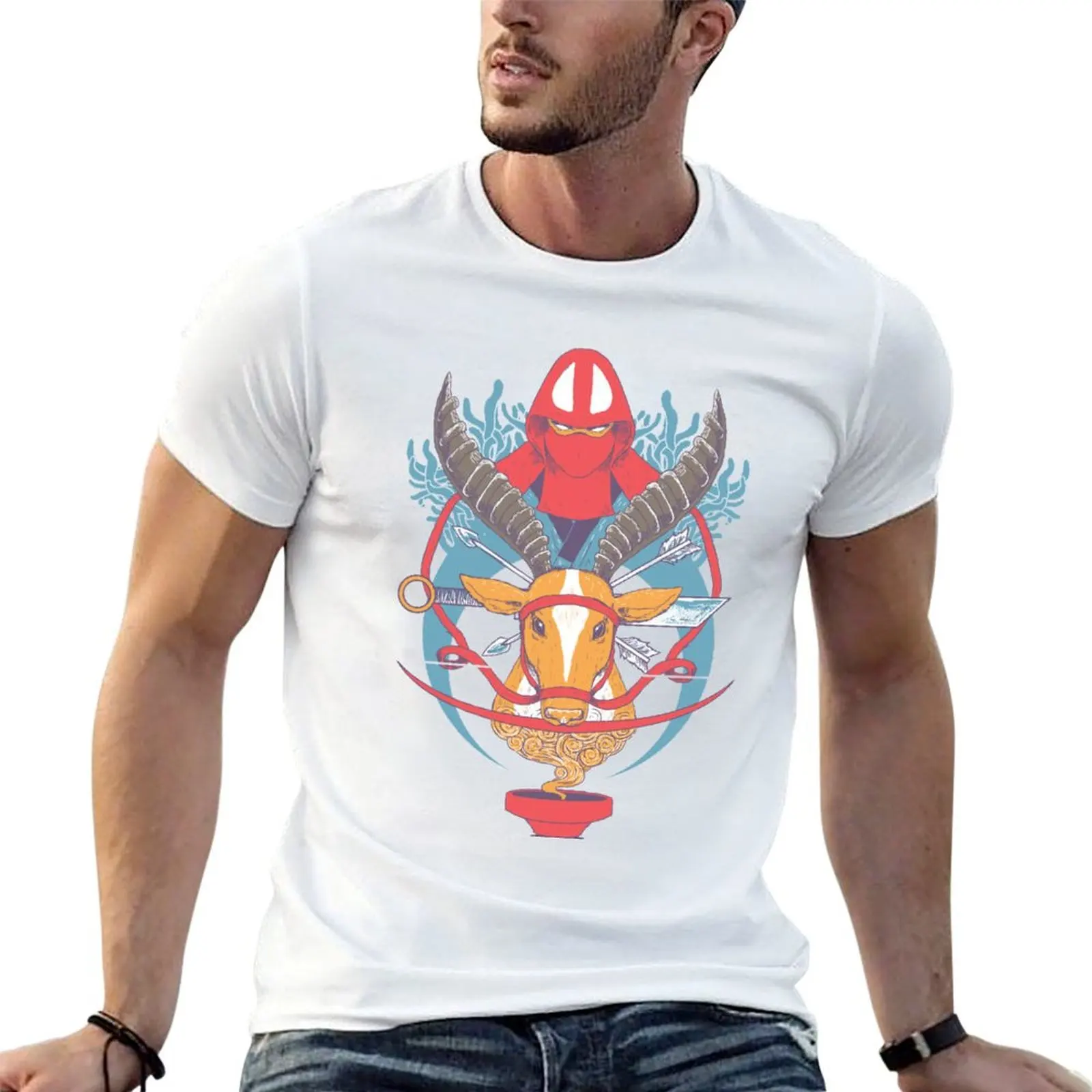 

man T-Shirt t shirt t red hood shirt brand archer 100% cotton cotton men luxury