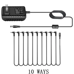 MIWAYER-Daisy Chuỗi Cáp 1A 2-10 Cách hiệu ứng guitar, Bộ điều hợp thực phẩm, 9V DC, 1A, Trung tâm củng cố, im lặng, tiêu cực 12 Thực phẩm điện cáp bán hàng chính - №7