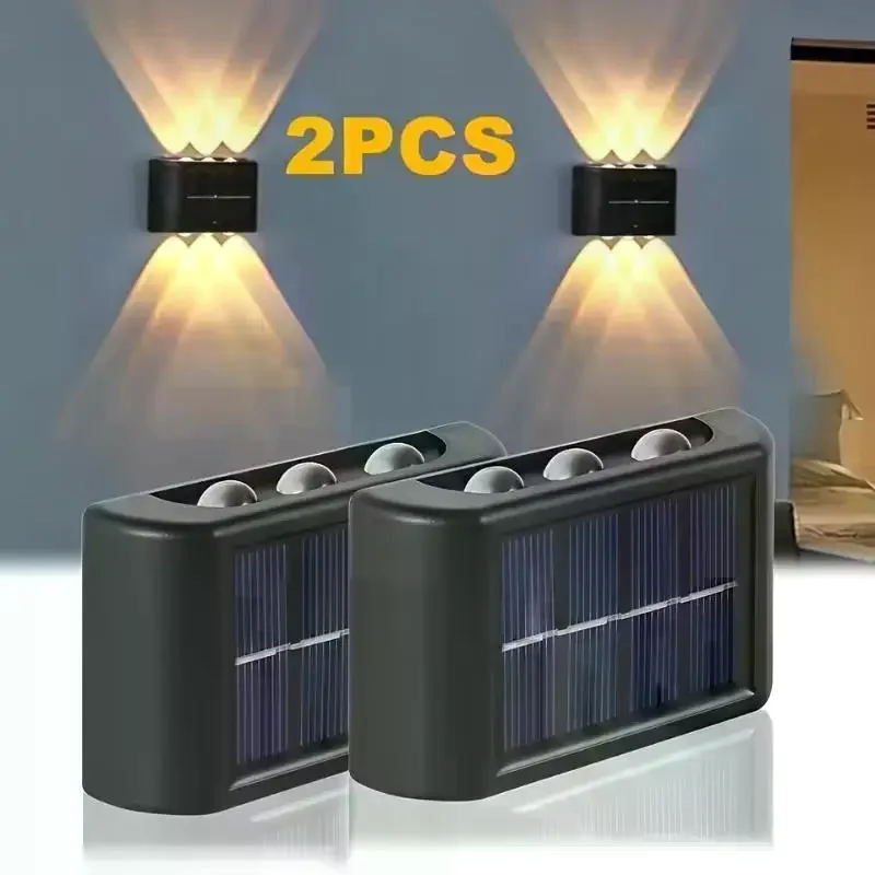 Solar Dusk to Dawn Outdoor LED Light Waterproof Wall Mount Lamp for Fence Garden Yard Patio Porch Home Decor