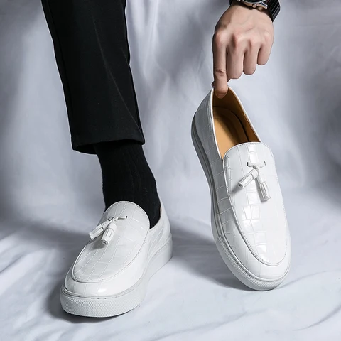 Zapatos De Hombre, мужские лоферы без шнуровки с кисточками, удобная мужская кожаная обувь, повседневная обувь, модные туфли-оксфорды, большой размер 38-47