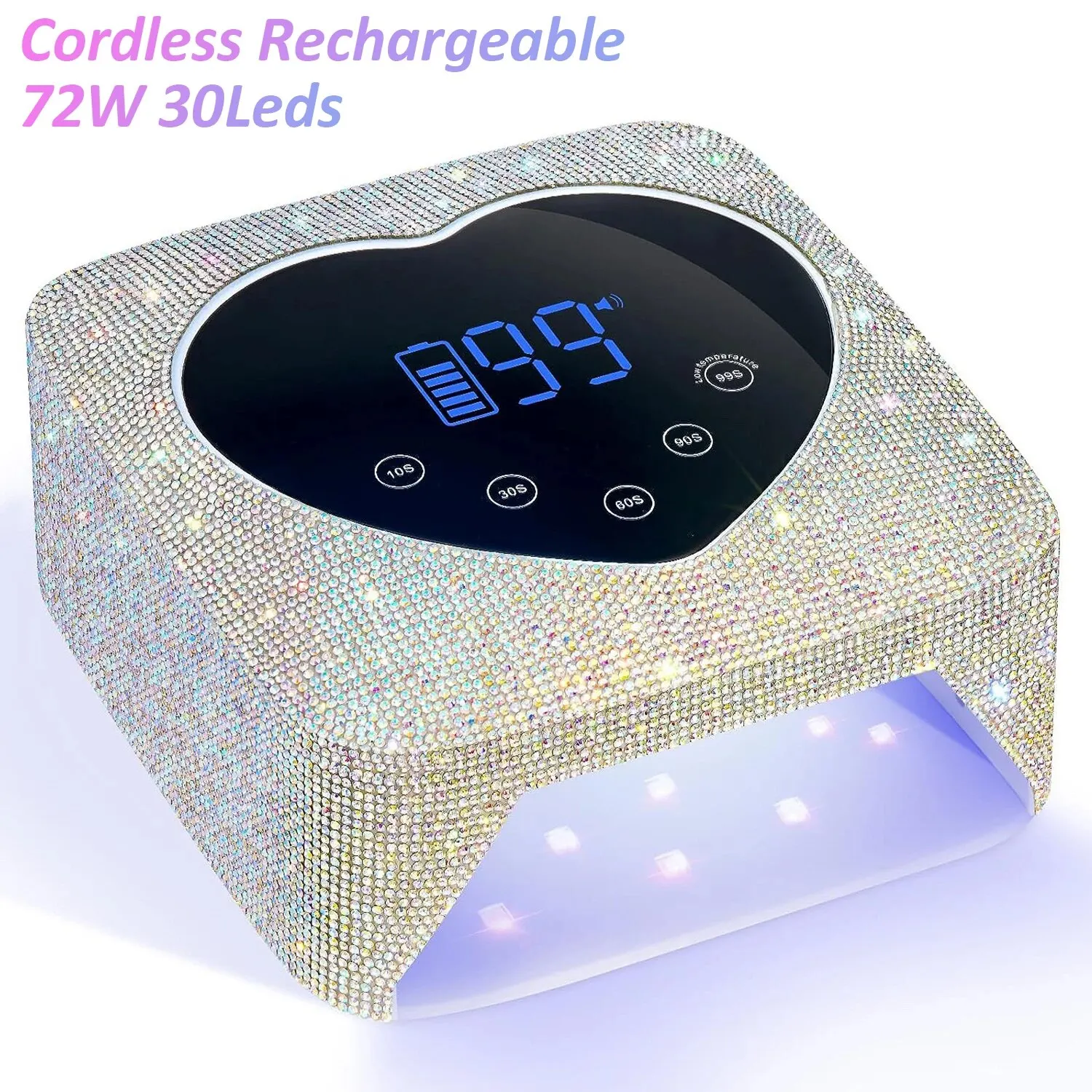 

Rechargeable Nail Lamp Professional UV Led Lamp With Diamonds Elements Gel Polish Nail Drying for Nail Polish Manicure Tools