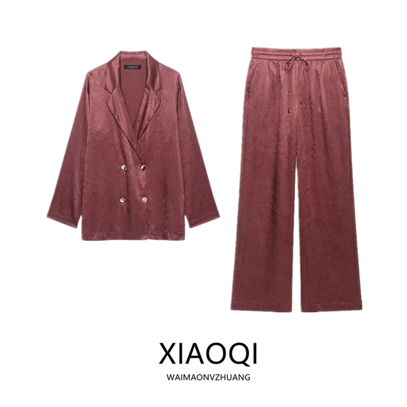 Autumn 2026 Women's Long Sleeve Pleated Effect Suit Jacket New Arrival Fashionable Casual Stylish Workwear Uniform Outfit