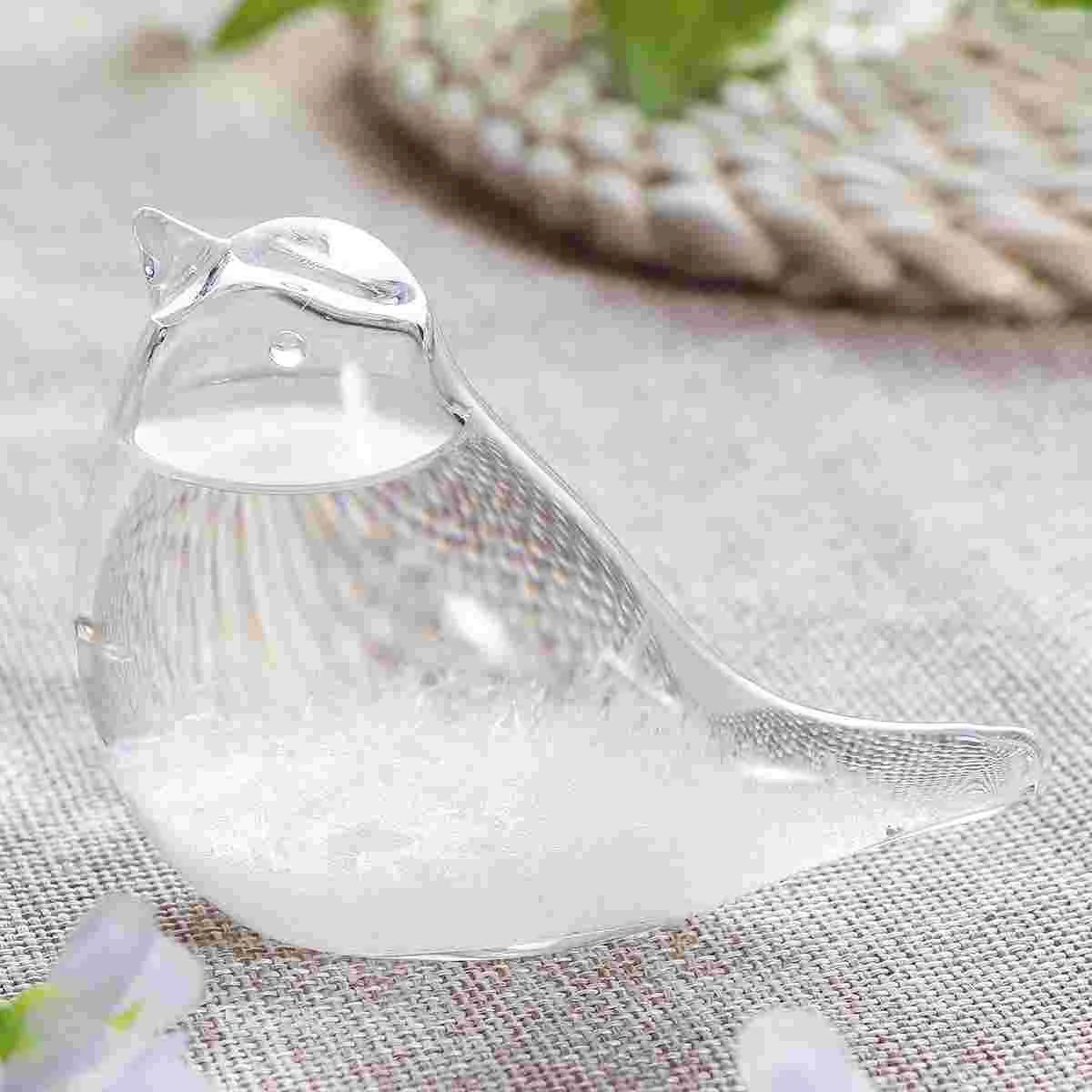 Creative Stylish Desktop Bird Shaped Storm Glass Weather Forecast Bottle Barometer Home Office Decoration Birthday Christams Gif