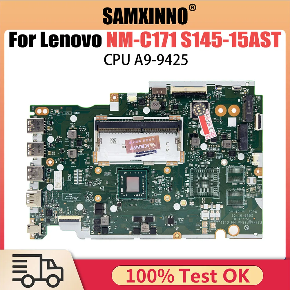 

NM-C171 Motherboard For Lenovo IdeaPad S145-15AST Laptop Motherboard With A4-9125 A6-9225 A9-9425 CPU V2G GPU