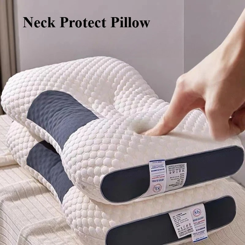 

Pillow Help Sleep And Protect The Neck Cervical Orthopedic Household Soybean Fiber Massage SPA Pillow For Sleeping Good partner