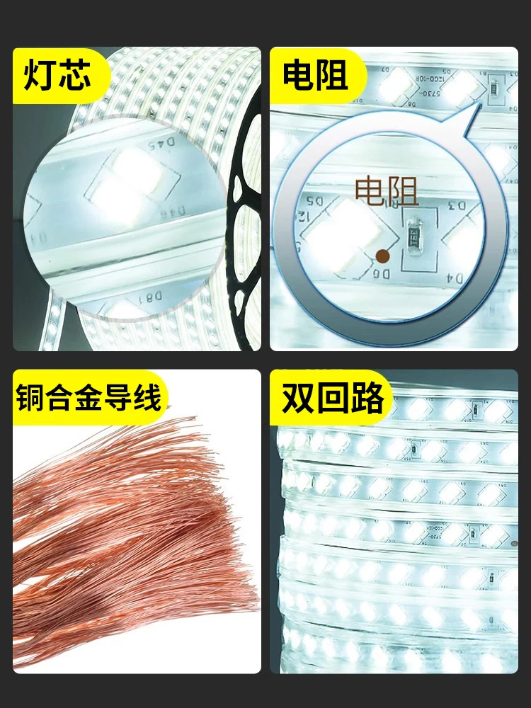 Luce LED con tunnel seminterrato impermeabile da esterno 220 V