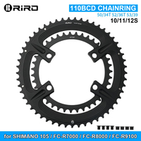 RIRO 110BCD Bike Chainwheel for Shimano R7000 R8000 R9100 50/34T 52/36T 53/39T Bicycle Chainring with 4-Bolts Cycling Bike Parts