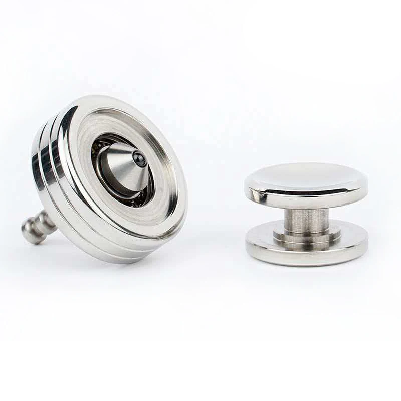 EDC Trottola in metallo Giroscopio da tavolo in acciaio inossidabile Spinner Fidget Giocattoli Adulti Ansia Silenzioso Alleviare lo stress Regali