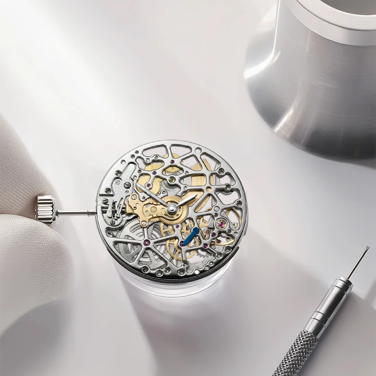 5500A/550AA Automatic Mechanic Movement 33 Jewels Movement Hollowed Out Hand-Winding Watch Movement Watch Repair Accessories