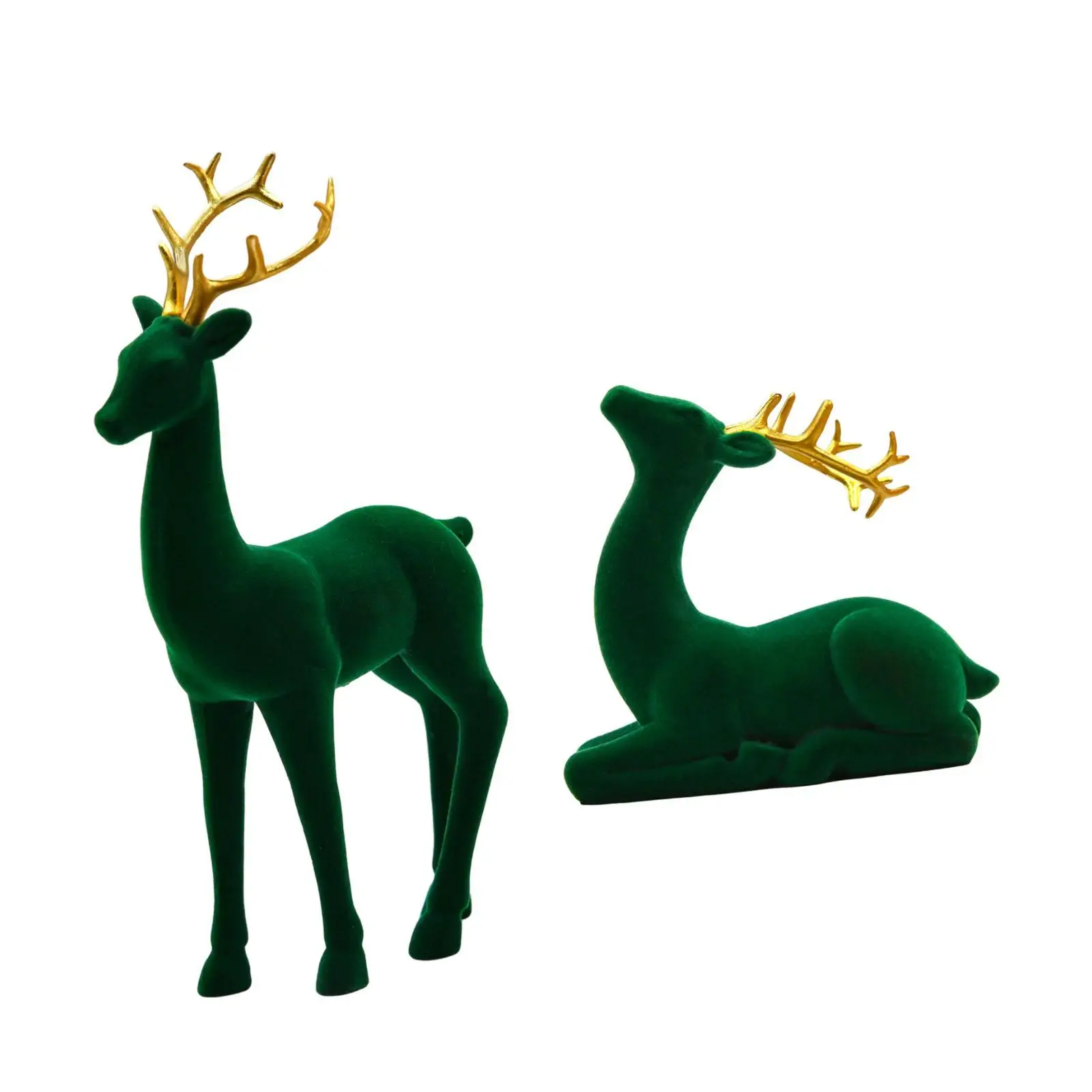 Sitting and Standing Reindeer Figurines, Deer Statues, Modern Creative Table