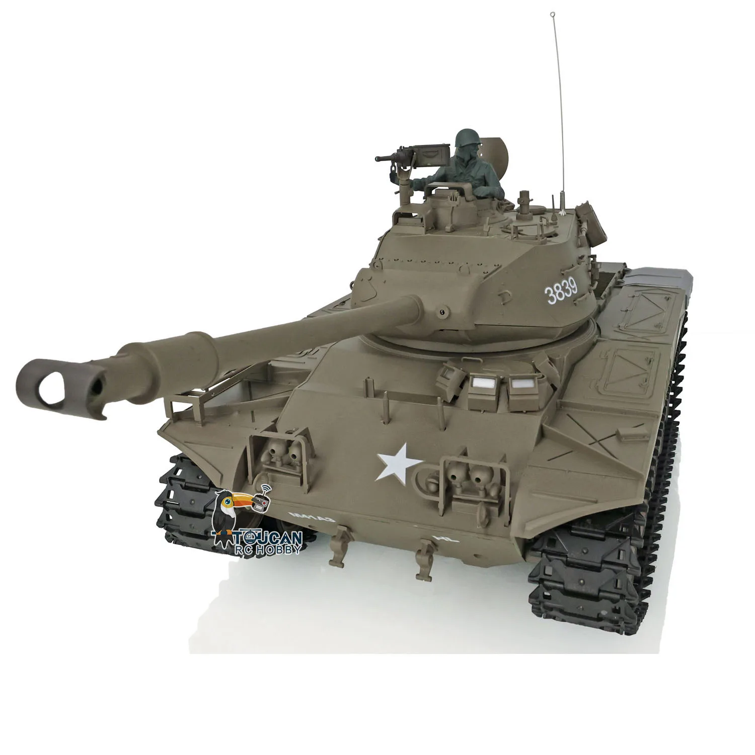 Amerikaanse voorraad HENG LONG RC Tank 7.0 Plastic Walker Bulldog RTR RC Tank Model 2,4 Ghz 1/16 Schaal 3839 Roken Unit Tracks Wielen Model