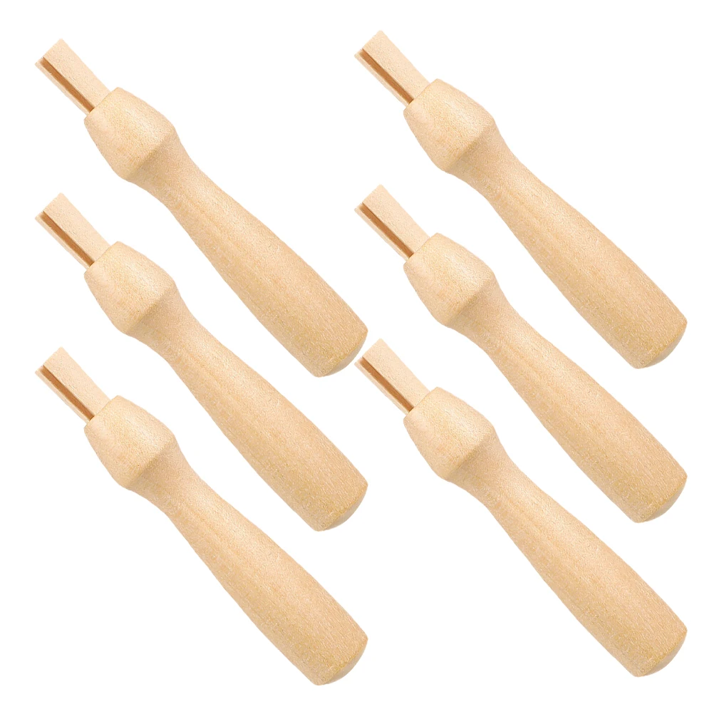 

6 Pcs Needle Felting Handles Wooden Handheld Tools for Crafts Multi-function Replacement Parts Wool Felt Making Kits