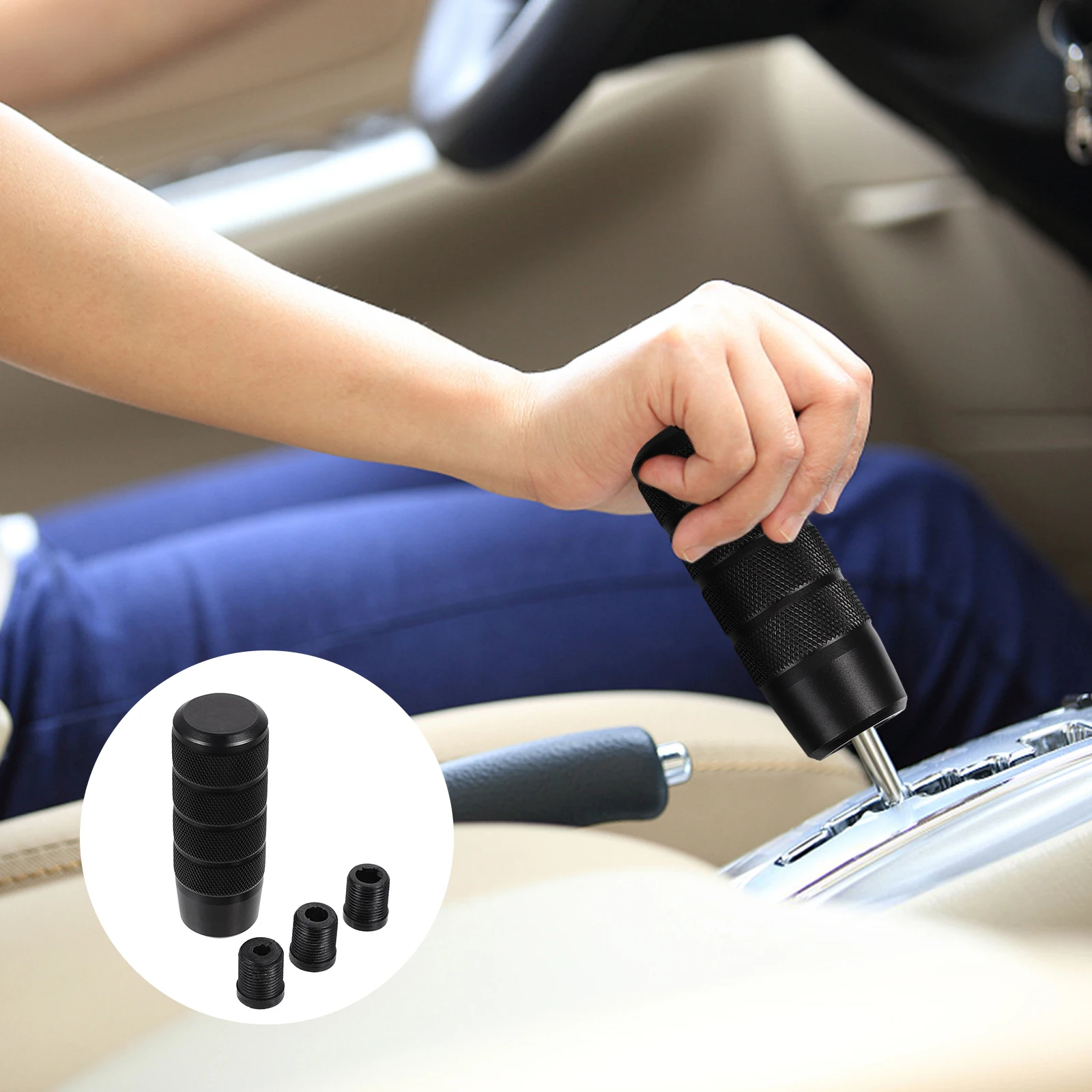 

Aluminum Alloy Gear Lever Knob Head for Car Automatic Replacement Durable Oxidation Process Fits Most Cars Precision