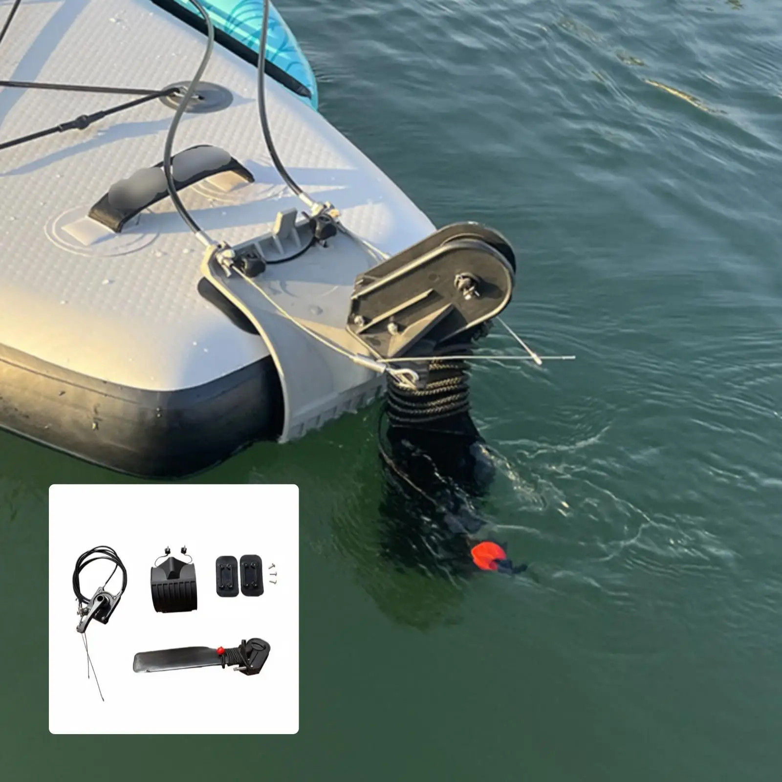 Fishing Kayak Rudder Kit Easy to Install Stern Rudder Set for Water Travel