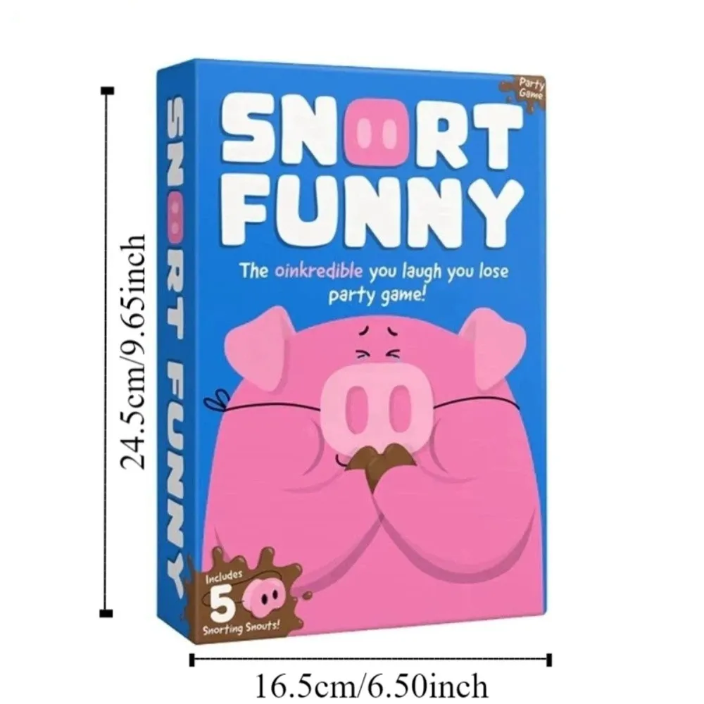 Vroege educatieve varkensnwerken-grappige familiespellen 5-varkensneuzen Interactieve "You Laugh You Lose" Party Game Challenge-kaarten