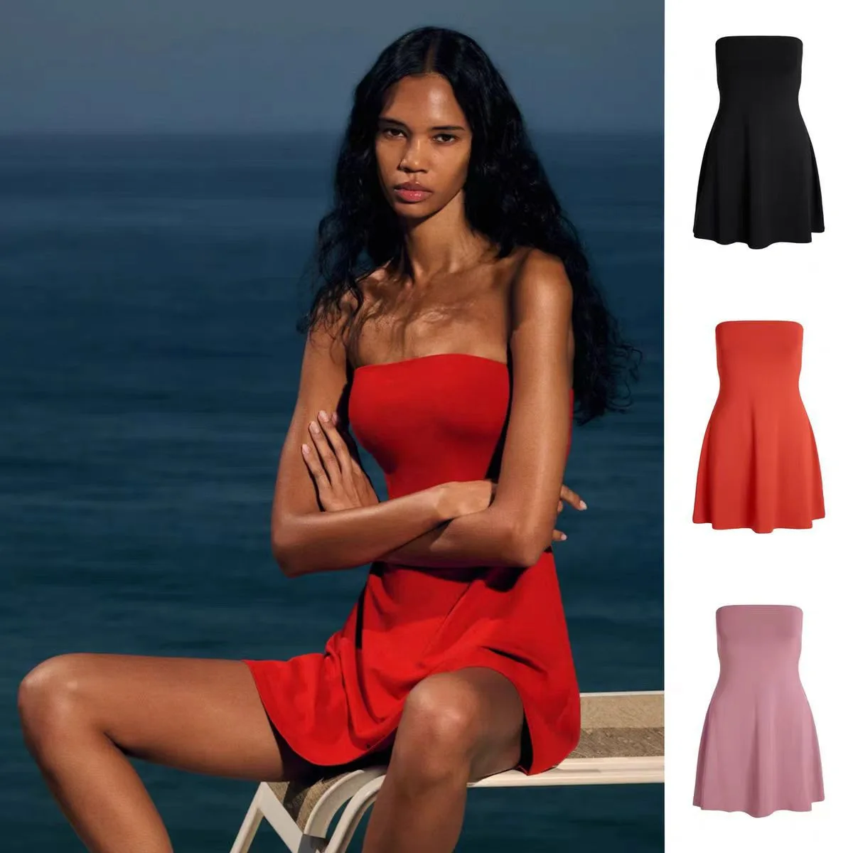 

Новинка! Зимнее женское платье-футляр с асимметричным вырезом на одно плечо, на молнии, А-силуэт, цветное.