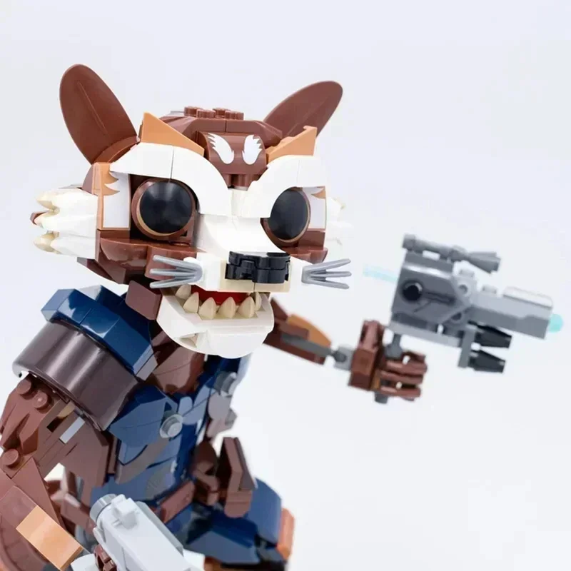 ألعاب ساخنة مارفل خارقة صاروخ الطفل شجرة غروت الشكل منشئ صاروخ نموذج بنة الطوب متوافق 76282 هدية للأطفال #6