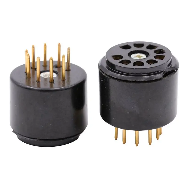 ABLK 100X 9Pin Vacuum Tube Socket Testing Saver For 6DJ8 12AX7 ECC83 B339 CV492 6L13 12AU7 ECC82 Hifi Tube AMP