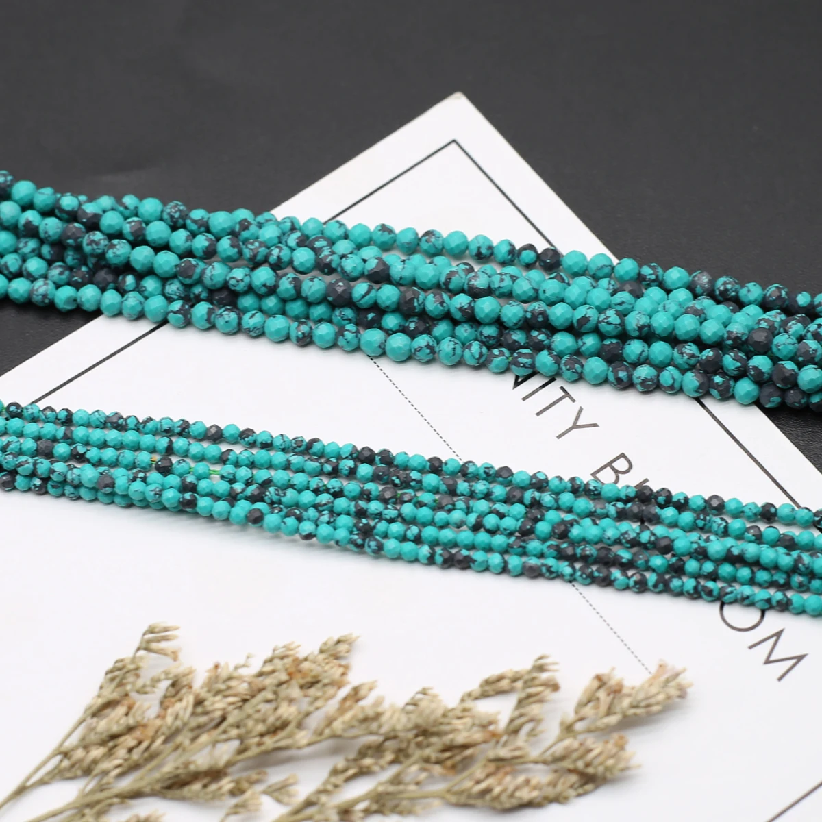 Natural Stone Beads Small Section Bead Turquoise 2 3 4mm Loose beads for Jewelry Making DIY Bracelet Necklace Length 38cm