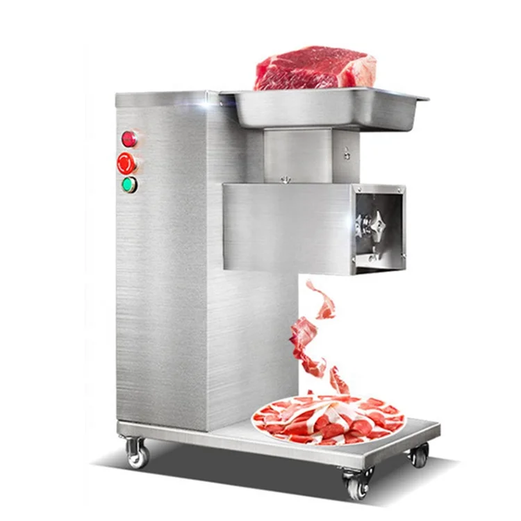 Commercial Fresh Meat Cube Slicing Cutting Electric Chicken Fillet Breast Fresh Pork Beef Fresh Meat Cutter Slicer