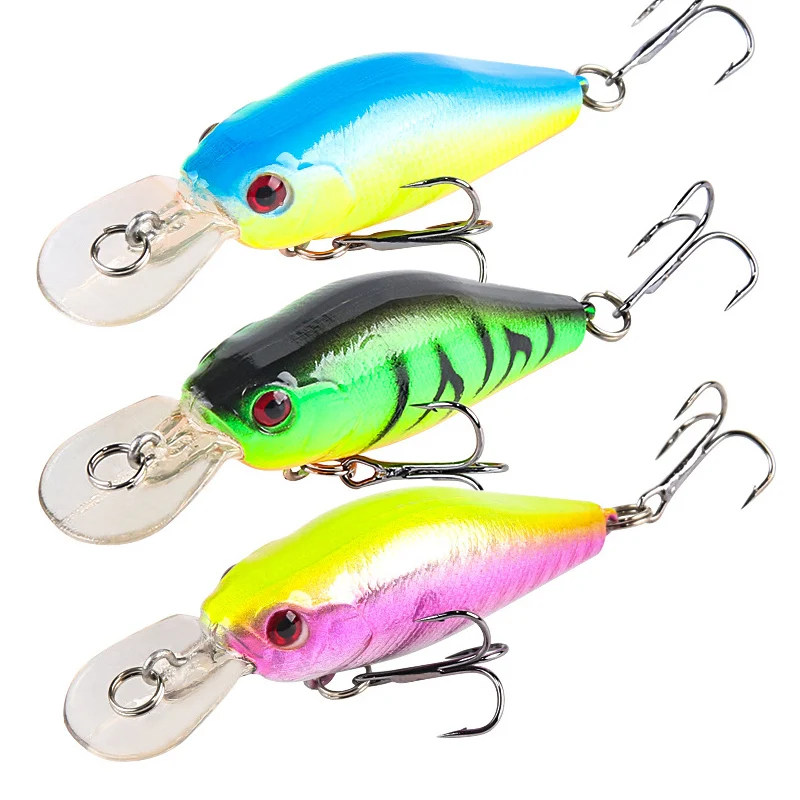 1Pc Minnow Crank Fishing Lure Floating Swim Bead Fishing Bait 9cm 7g ABS Artificial Bait Wobbler Crankbait Carp Fishing Tackle