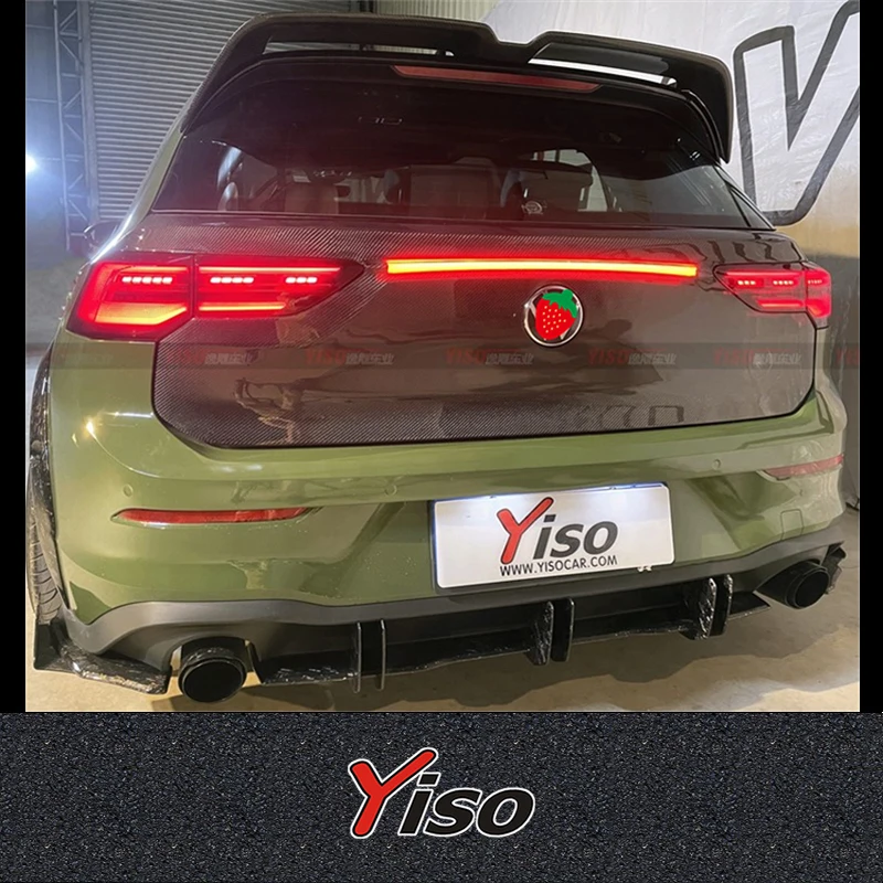 Suitable for GOLF 8 R GTI Rline Modified carbon fiber Yiso trunk cover Aerodynamic kit GOLF 8 R GTI Rline carbon Tail Box Cover