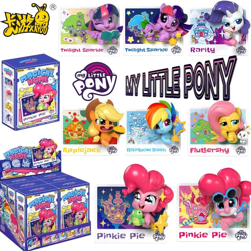 KAYOU My Little Pony Mini-Puppe Magisches Zuhause Figur Twilight Sparkle Rarity Pinkie Pie Rainbow Dash Niedliche Sammlermodelle Spielzeug