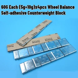 （5g+10g）x4pcs Wheel Balance Iron Counterweight Block/Strip Adhesive-backed Self-adhesive -- RC Car Motorcycle/Bike Boat Aircraft