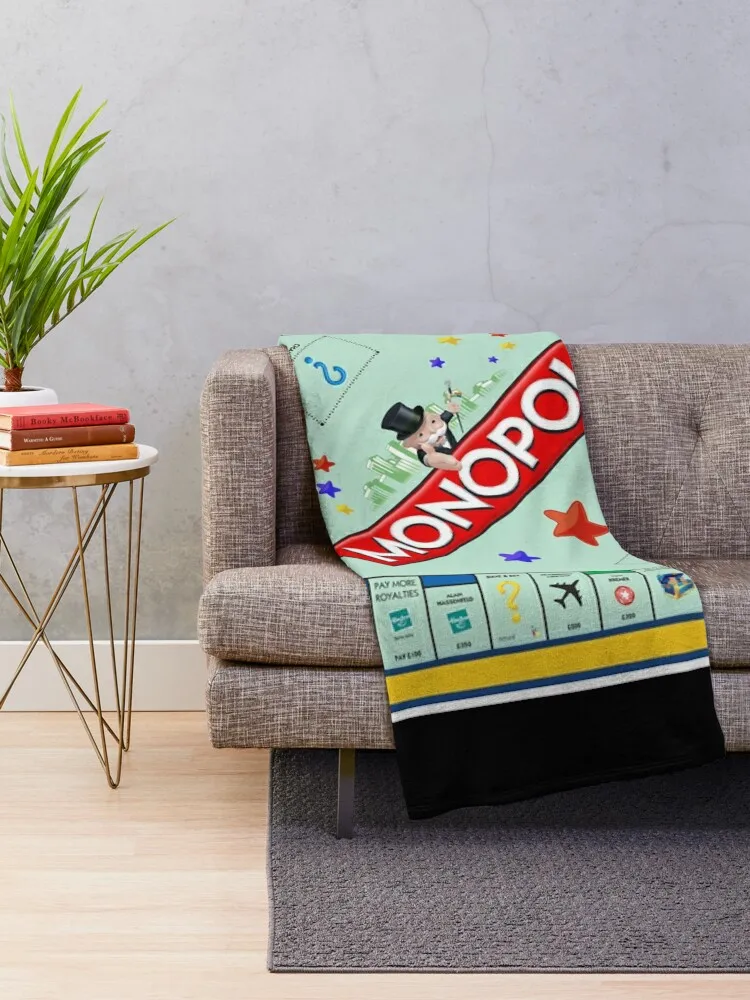 Monopoly Board Game Classic Throw Blanket Polar Hairy christmas decoration Furrys Blankets