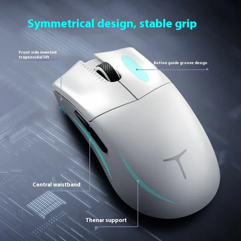 Imagem -06 - Thunderrobot Ml903 Mouse Personalizado de Carregamento sem Fio Modo Bluetooth 2.4g com Fio 4k Design Ultra Leve Paw3395