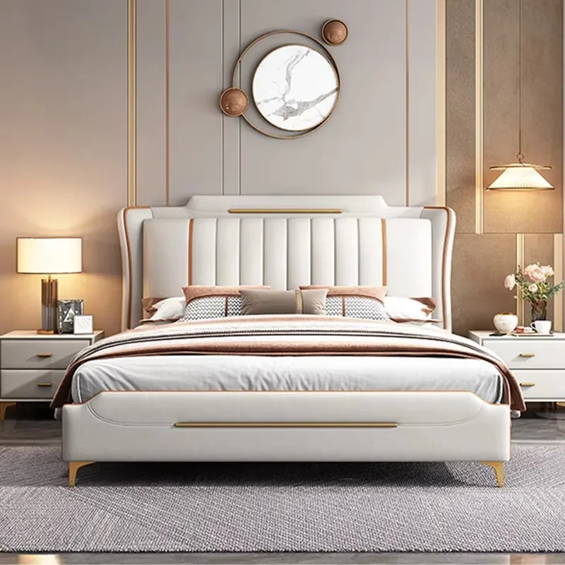 Princess Comforter Double Bed Bedrooms Organizer Modern Platform Luxury Double Bed King Size Floor Cama Box Solteiro Furniture