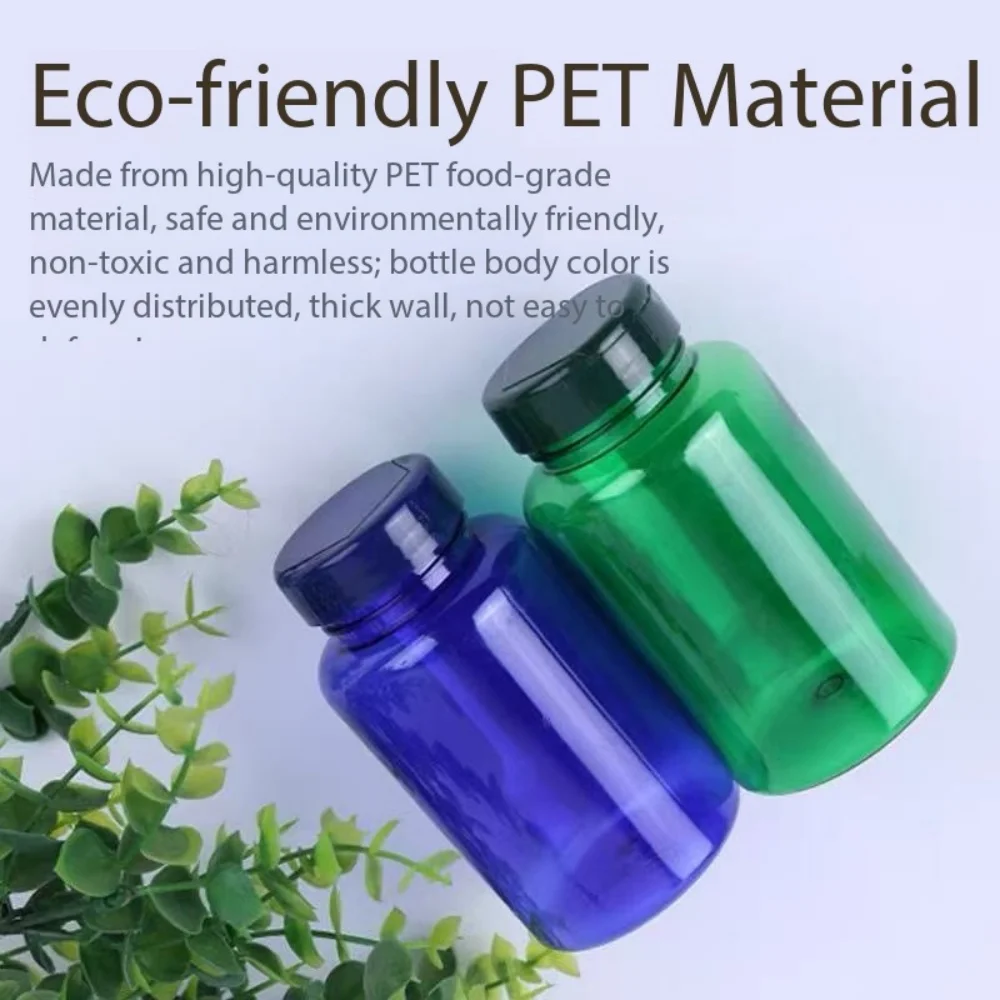 30 Pcs 250ml Brown Green Blue Flip Top Bottle with Sealing Sticker Leak Proof Empty Refillable Container for Packaging Dispensin