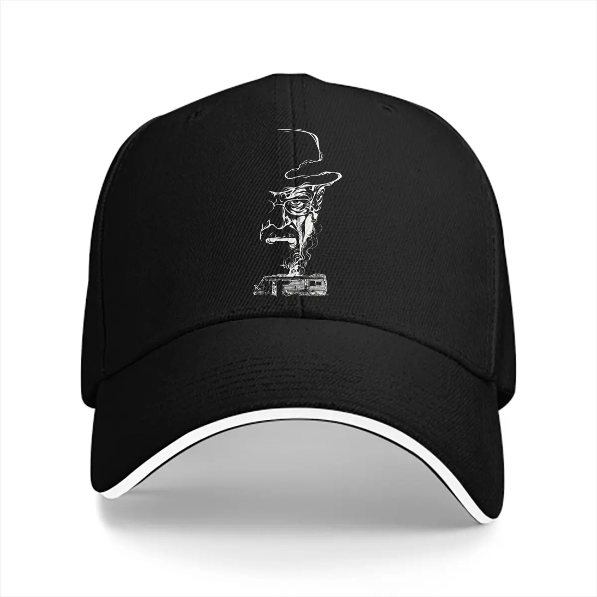 Washed Men's Baseball Cap Heisenberg Smoke Trucker Snapback Caps Dad Hat Breaking Bad TV Series Golf Hats