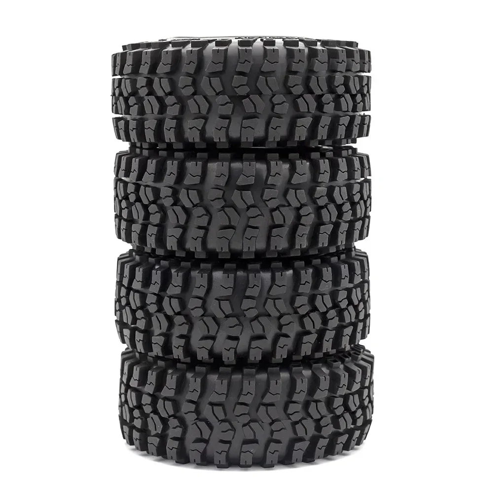 4PCS 125MM 2.2Inch Rubber Wheel Tires Tyre For 1/10 RC Crawler Car Axial SCX10 90046 RR10 Wraith Trxs TRX4 TRX-6