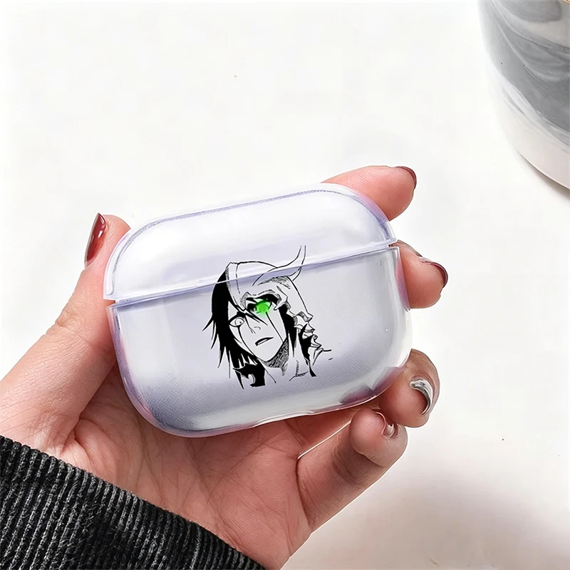 Hot Anime U-Ulquiorra C-Cifer Soft Silicone TPU Case For AirPods Pro 3 2 1 AirPods 4 3 2 1 Transparent Bluetooth Earphone Case